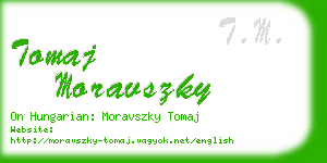 tomaj moravszky business card